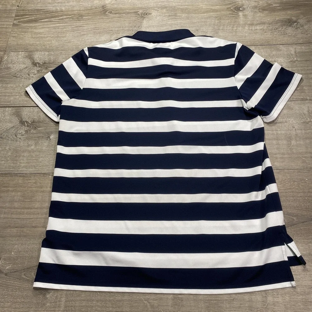 Ralph Lauren RLX Polo Shirt Mens XL Navy White Stripe PGA Championship Golf 2017